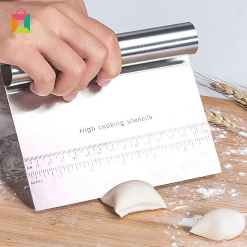 

Pastry Dough Pizza Cutters Stainless Steel Cake Scraper Pastry Cutters Baking Cake Fondant Spatulas Edge DIY Kitchen Baking Tool