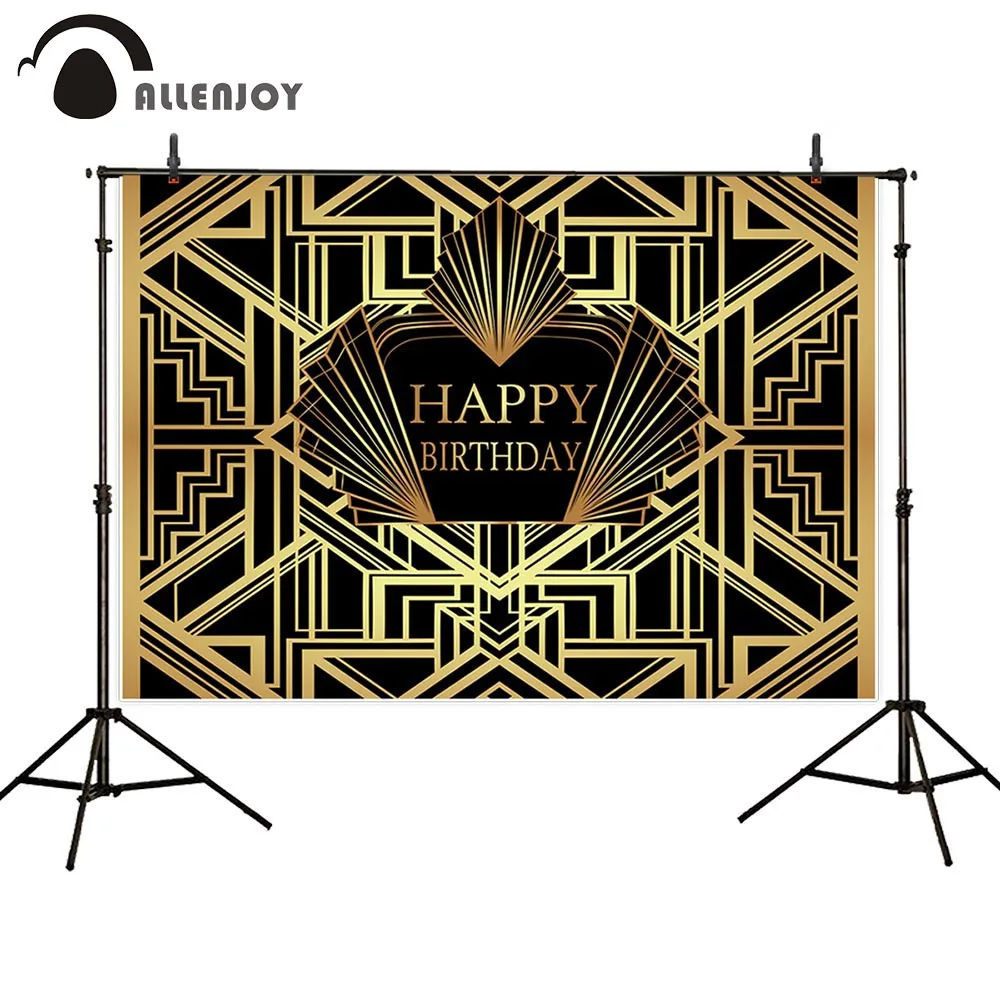 Allenjoy gatsby декорации фон для фотосъемки С Днем Рождения вечерние фотозоны фон для фотостудии