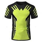 Мужские футболки для бега, быстросохнущие Компрессионные спортивные футболки, рубашки для мотоспорта, футболки, мужские футболки, спортивная одежда