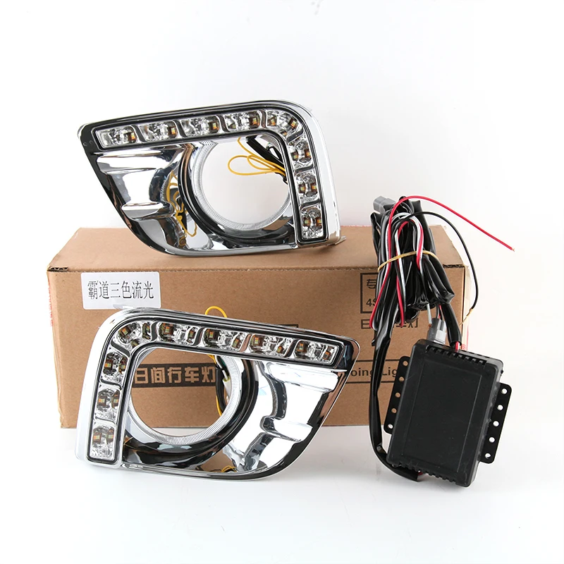 Дневные ходовые огни для Toyota Prado 150 Fj150 LC150 2010-2013 Land Cruiser DRL противотуманные фары