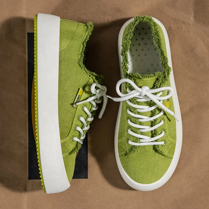 

Canvas Shoes Men 2021 Summer Washed Canvas Student Board Shoes Men Shoes Skateboard Shoes Chunky Sneakers Designer Shoes Men