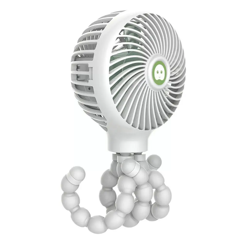

Portable Mini Handheld Octopus Baby Stroller Fan With Student Fan Desktop Bed USB Electric Clip-on Tripod Flexible E2L1