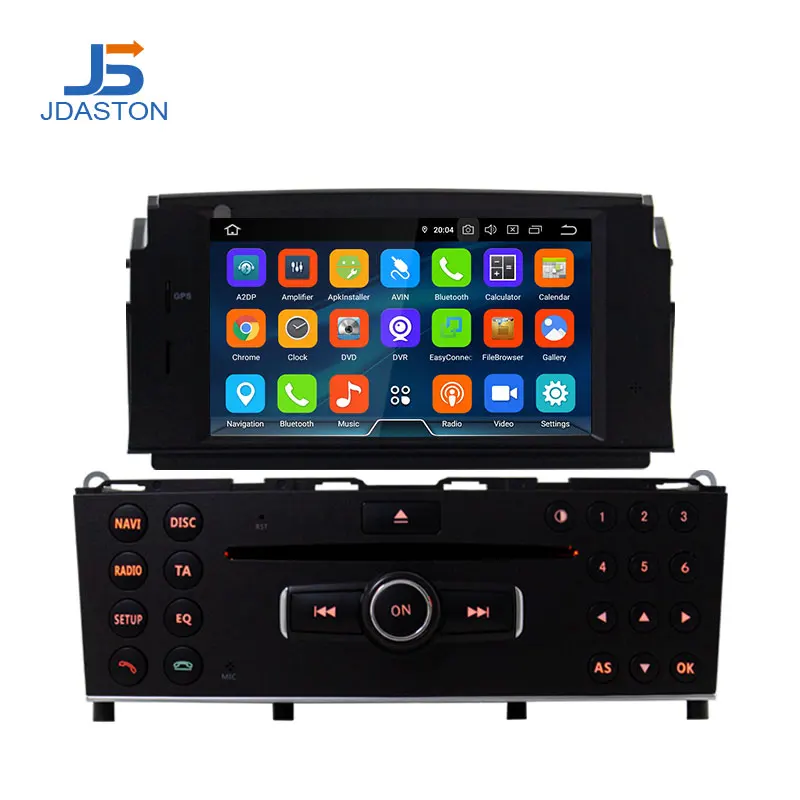 JDASTON Android 9,0 автомобильный dvd-плеер для Mercedes Benz C200 C180 W204 2007-2010 Мультимедиа gps стерео 1Din радио 4G+ 64G Восьмиядерный