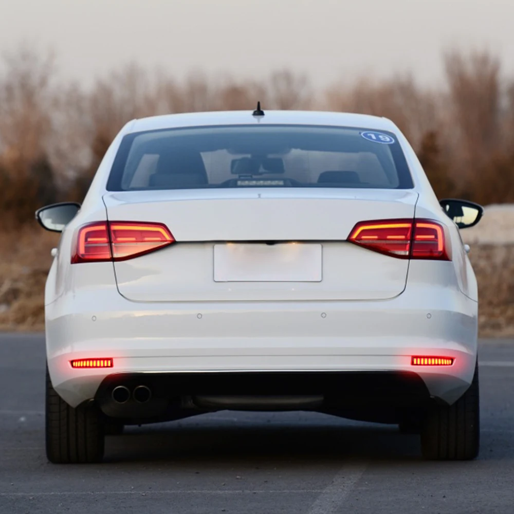 OKEEN 2pcs Led luci del riflettore del paraurti posteriore per VW Volkswagen Sagitar 2015 luci dei freni di guida per auto indicatore di direzione che scorre 12V