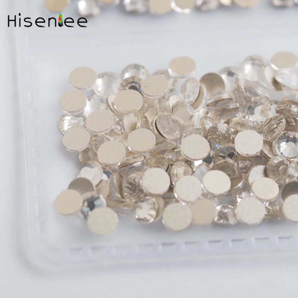 Hisenlee AAAAA лучшее качество 6 размеров SS3 SS10 Кристальный не горячий ремонт плоские