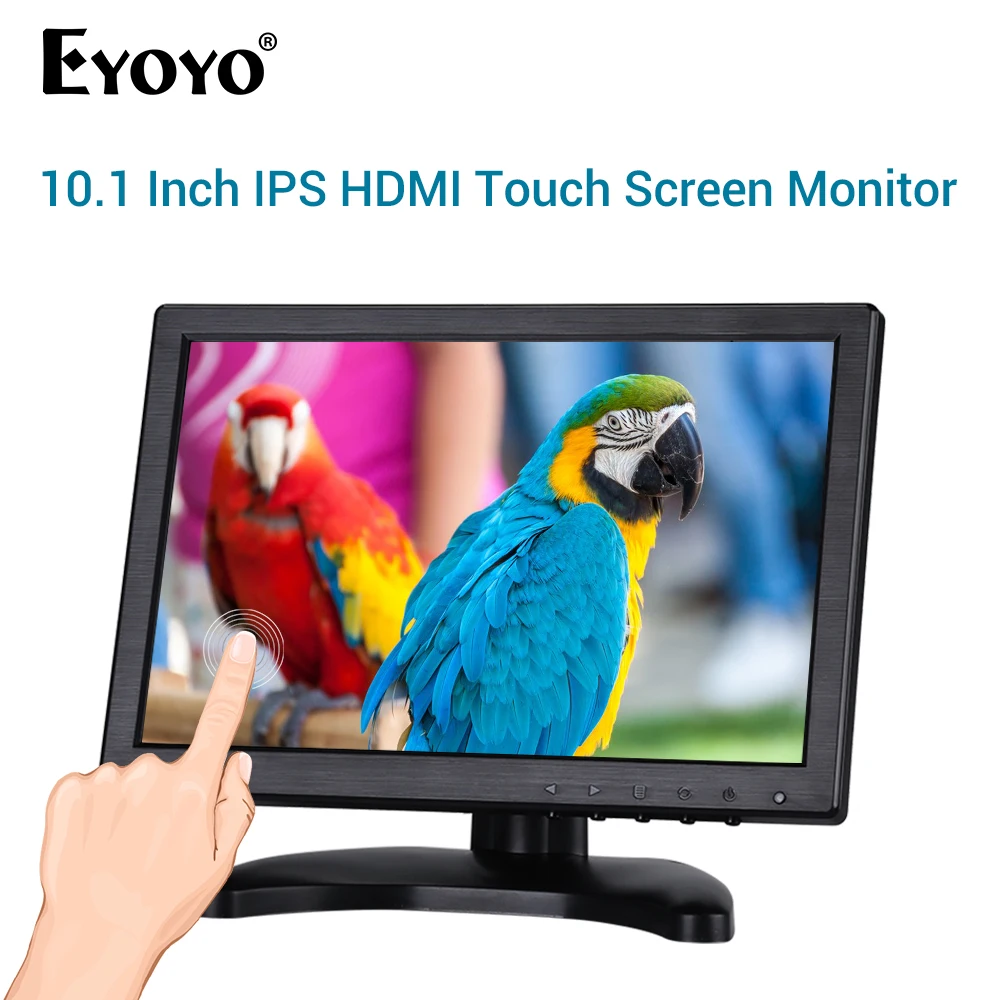 Портативный сенсорный ЖК монитор Eyoyo EM10W 1280x800 HDMI VGA USB|Монитор и дисплей для CCTV| |