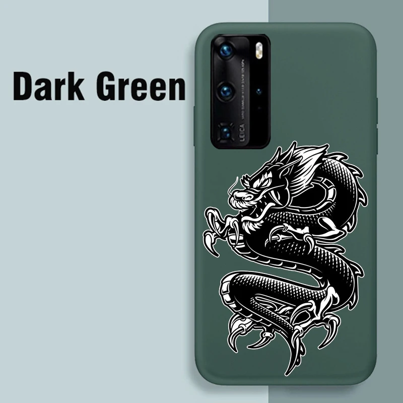 

Dragon Original Liquid Case For Huawei P40 Lite P10 P20 P30 Pro P Smart Z Y5 Y6 Y7 Mate 20 Lite For Honor 8S 10 20 Back Cover