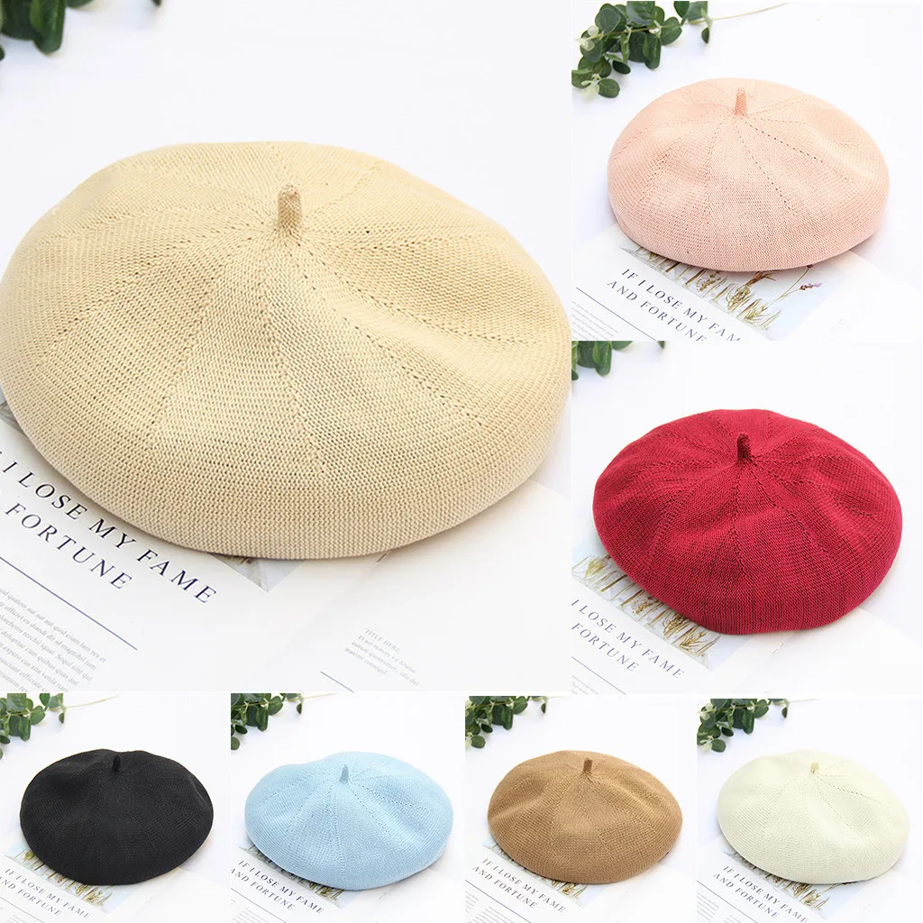 Горячая Распродажа женские осенне-зимние береты шляпа французский артист Ретро