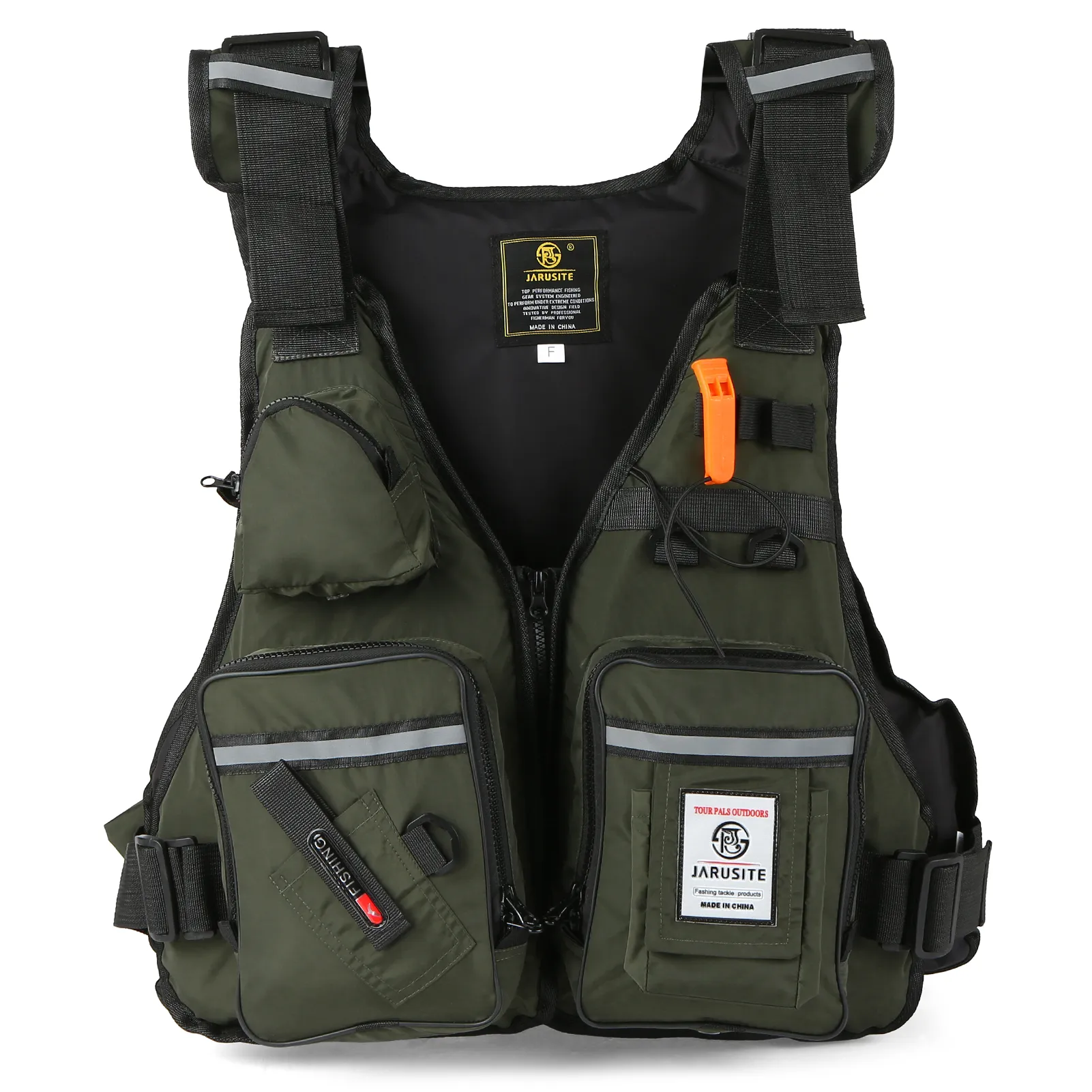Men Professional Life Jacket Buoyancy Suit Portable Fishing Vests Multi-Pockets Waterproof Sea Fishing Adjustable Vest 2022 New