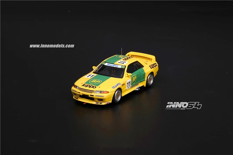 INNO 1:64 Nissan Skyline GT-R R32 BP OIL TRAMPIO Inter TEC Fuji 1993 #11 литая модель автомобиля | Игрушки и хобби