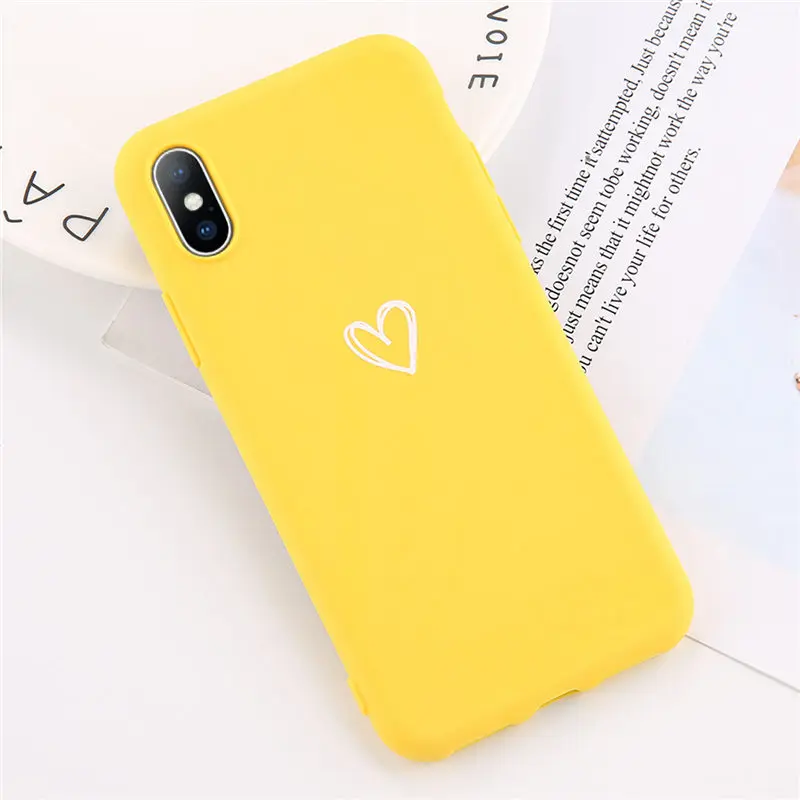 3532Y Силиконовый чехол Moskado для iPhone X XR XS Max 7 8 6 6s Plus 5 5S SE Love Heart Letter чехол для телефона с рисунком в виде животного мягкий чехол из ТПУ - Цвет: 3532Y