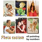 Набор для рисования по номерам на заказ, раскраска маслом по номерам сделай сам, семейные фотографии