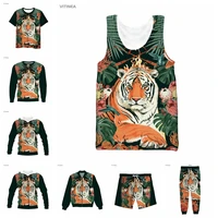 vitinea new 3d full print tiger t shirtsweatshirtzip hoodiesthin jacketpants four seasons casual w19