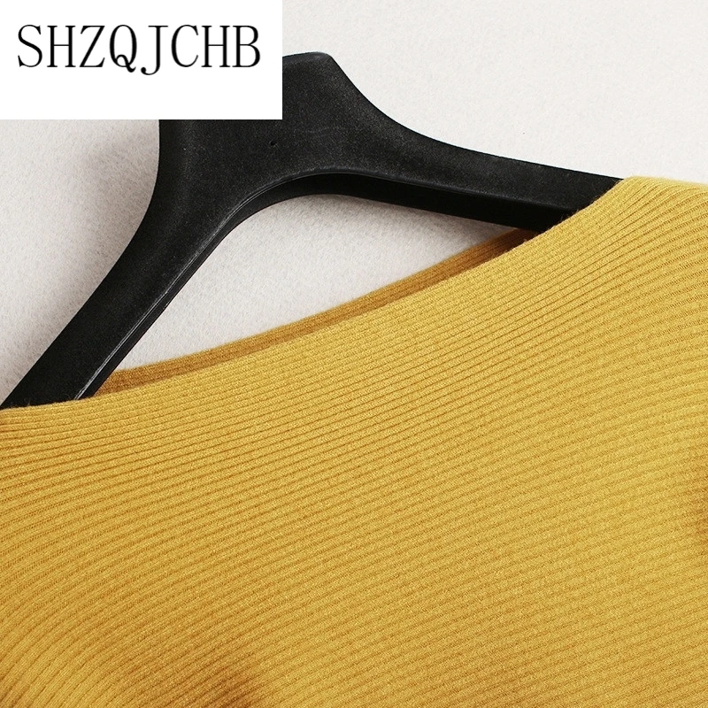 

New 2021 Fashion Autumn Winter Batwing Sleeves Solid Loose Knitting Sweaters for Women Ladies Casual Jumper