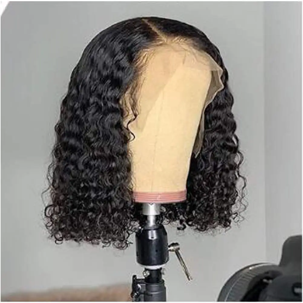 Eseewigs афро кудрявый вьющиеся 13x4 Синтетические волосы на кружеве парики для афроамериканцев бразильский человеческих волос парик шнурка боковая часть детскими волосами