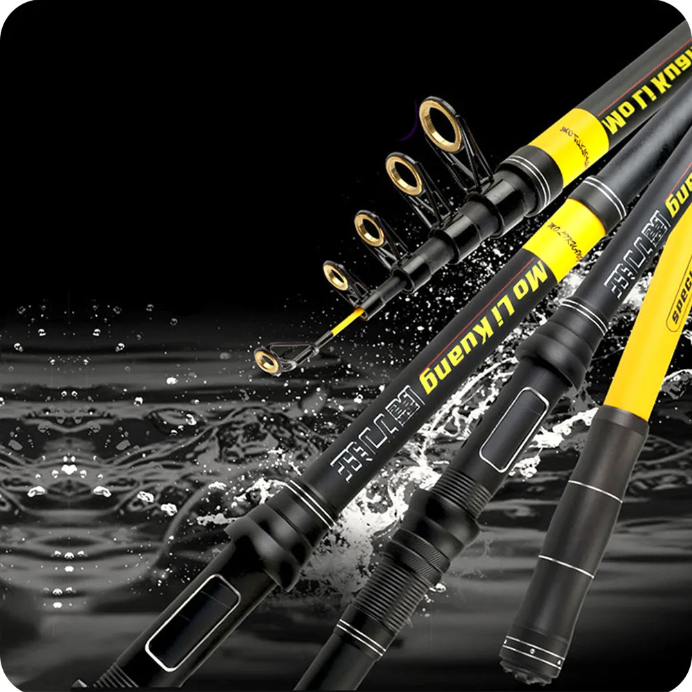 Vara de Pesca Isca de Pesca Josby Spinging Telescópica 2.4m 2.7m 3.0m 3.6m Mar Viagens Frp 2.1m 3 Varas de pescar