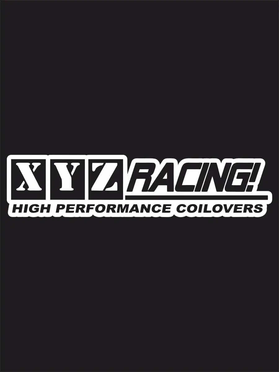 Sticker on auto &quotXYZ racing&quot х4 20 cm | Автомобили и мотоциклы