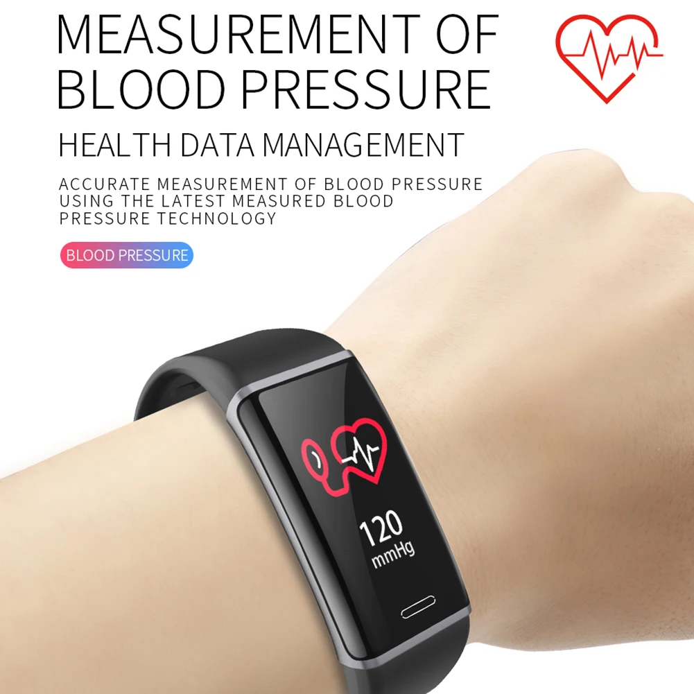 

CB03 IP68 Waterproof Heart Rate Blood Pressure Monitoring Sports Smart Bracelet 304 Steel Buckle HS6620D Wearable Wristbands