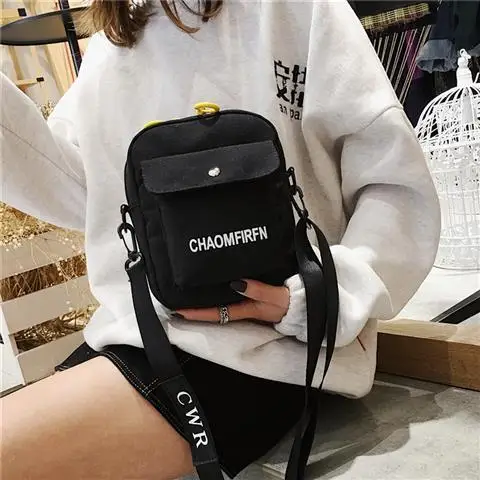 

Children Canvas Bag for Boys and Girls with Cross-slung Joker Outdoor Fashion One-shoulder Mobile Phone Pocket Wallet