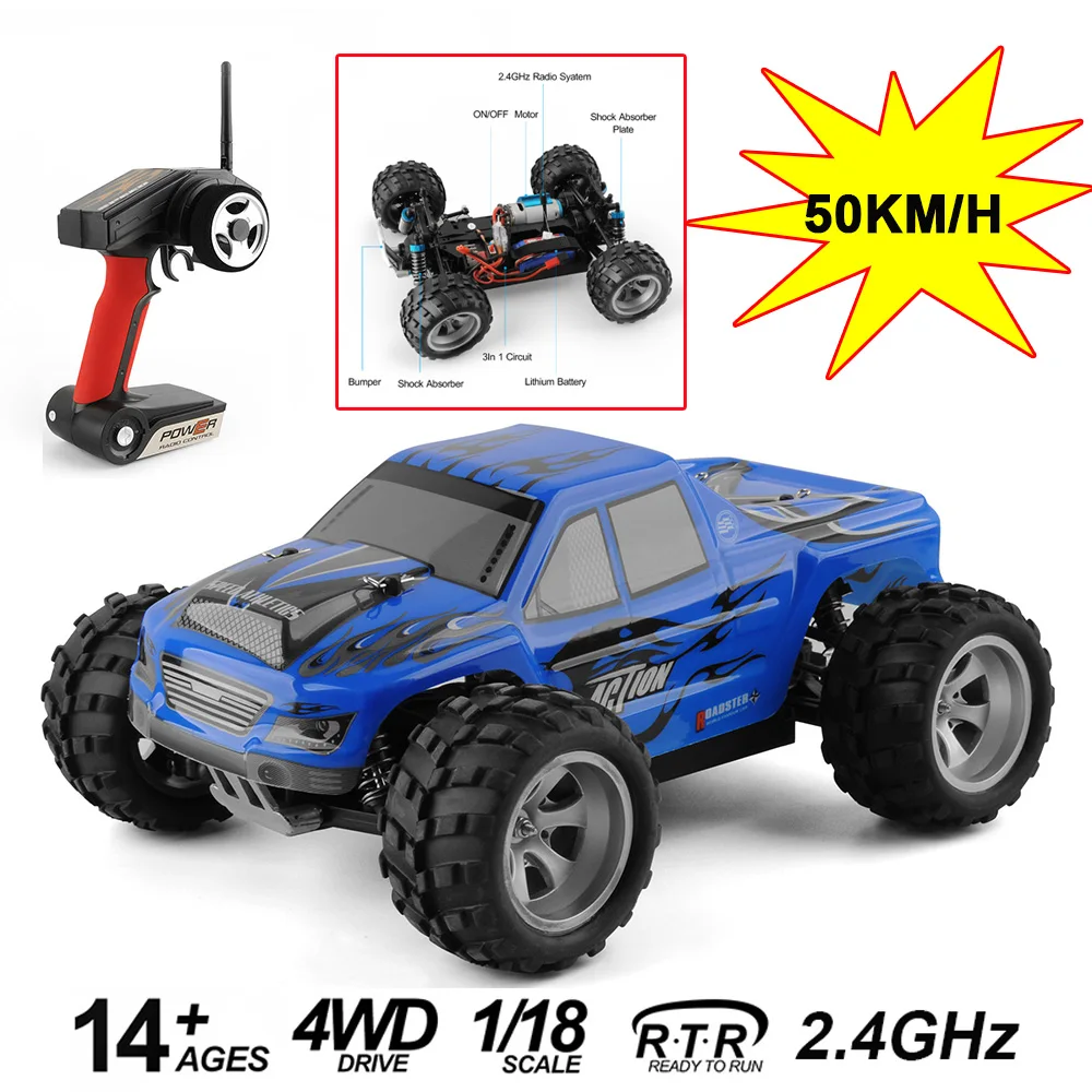 Wltoys A979 Радиоуправляемый автомобиль 1:18 обновленная версия высокая скорость 50 км/ч