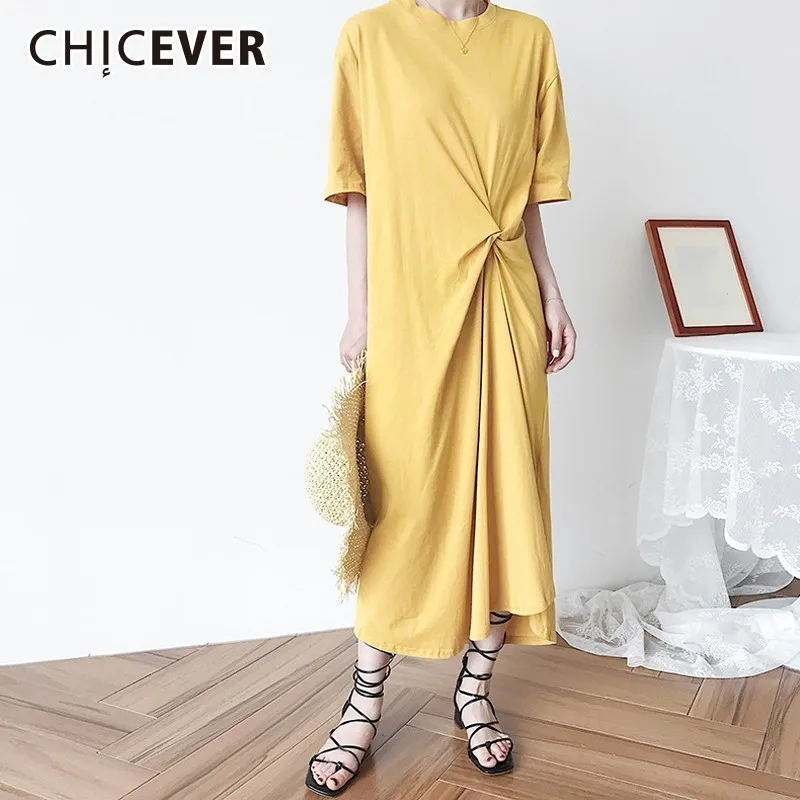 Женское платье с круглым вырезом полурукавом И АСИММЕТРИЧНЫМ ПОДОЛОМ|Женские