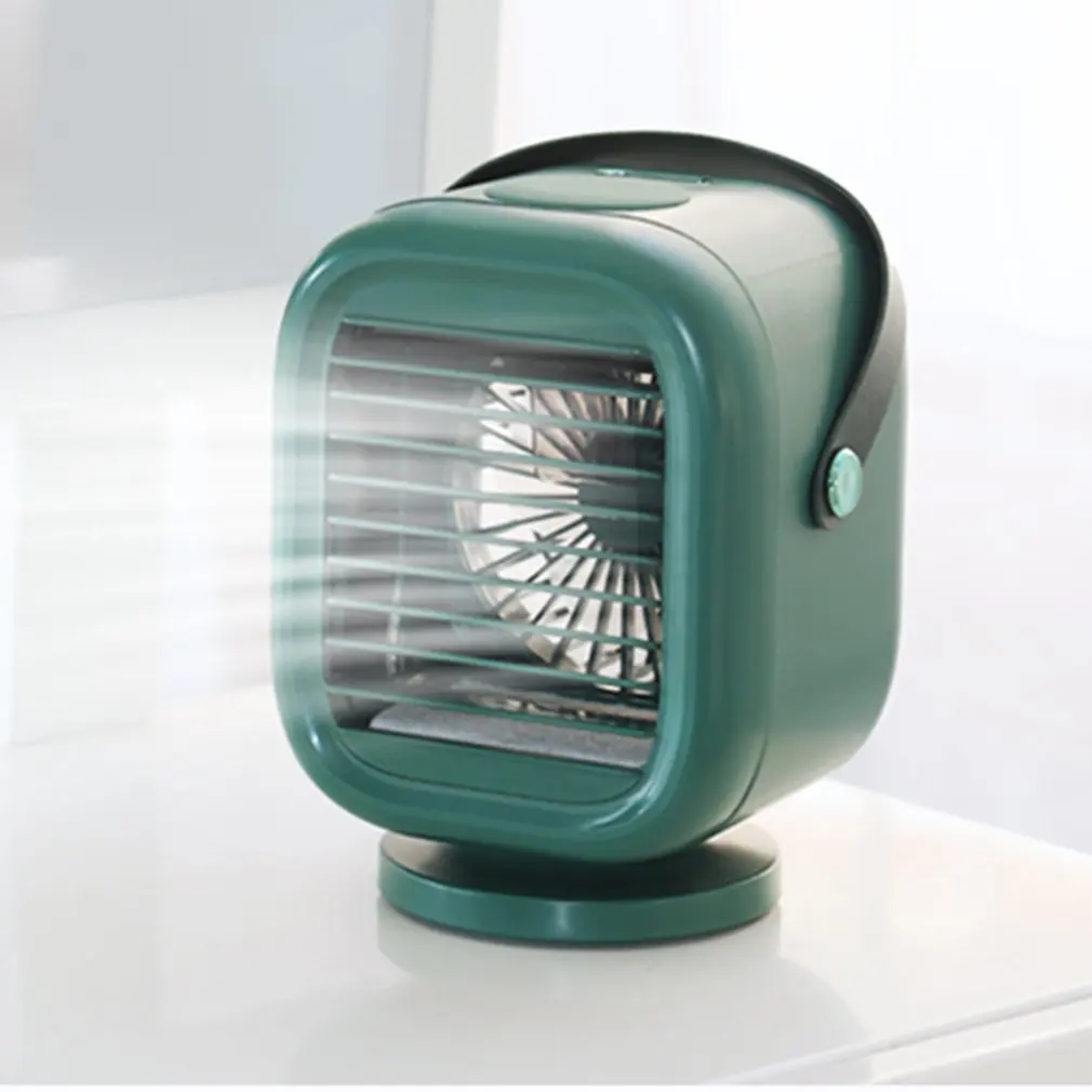 

Portable Rotatable Fan Cold Water Fan Silent Three Gear Wind Speed 2000mah Usb Charging Small Fan For Office