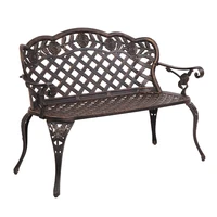 42 5inch outdoor patio porch garden chair cast aluminum leisure rose couple bench easy to clean 108x60x83cm bronzeus stock