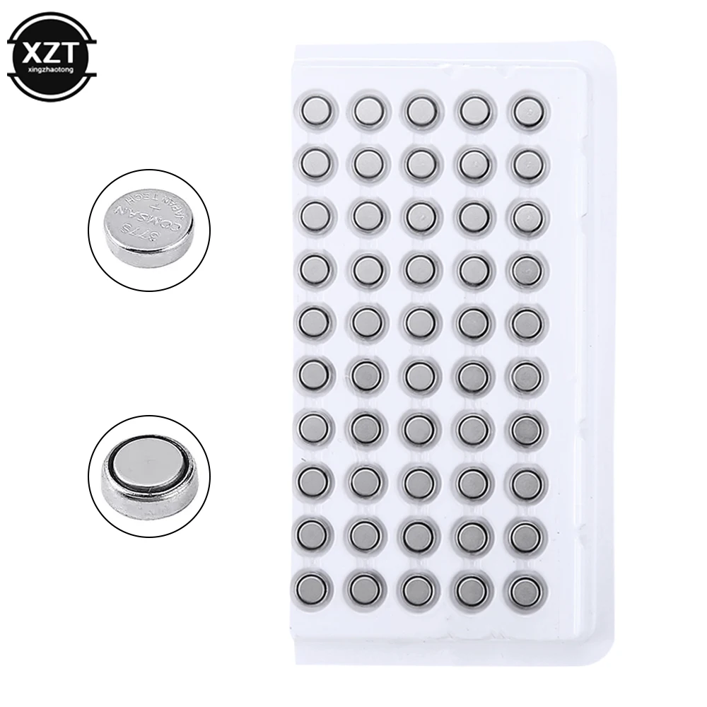 

50PCS 377 SR626SW AG4 Button Cell Batteries SR626 LR66 LR626 AG4 1.5V Battery For Watch Clock Toy Car Remote Button Coin Cell