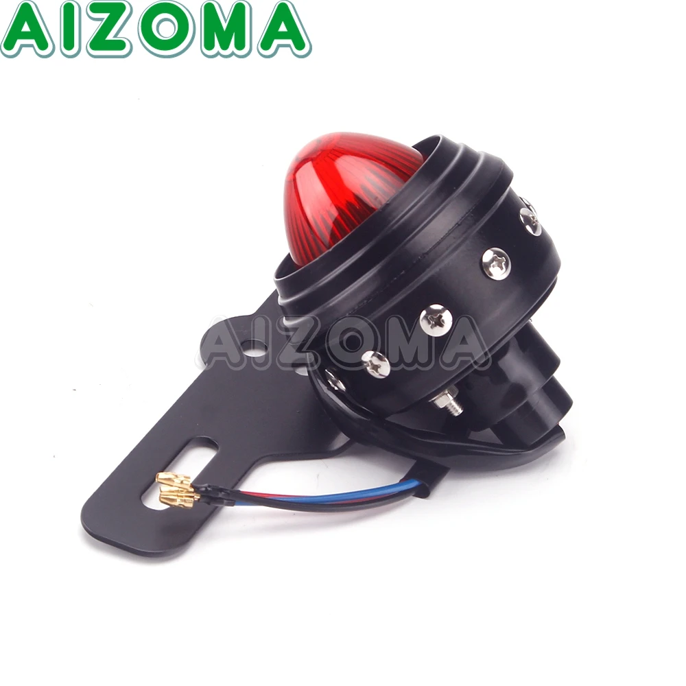 Ретро Красные линзы светодиодный мотоциклетные задние фонари стоп-сигнал