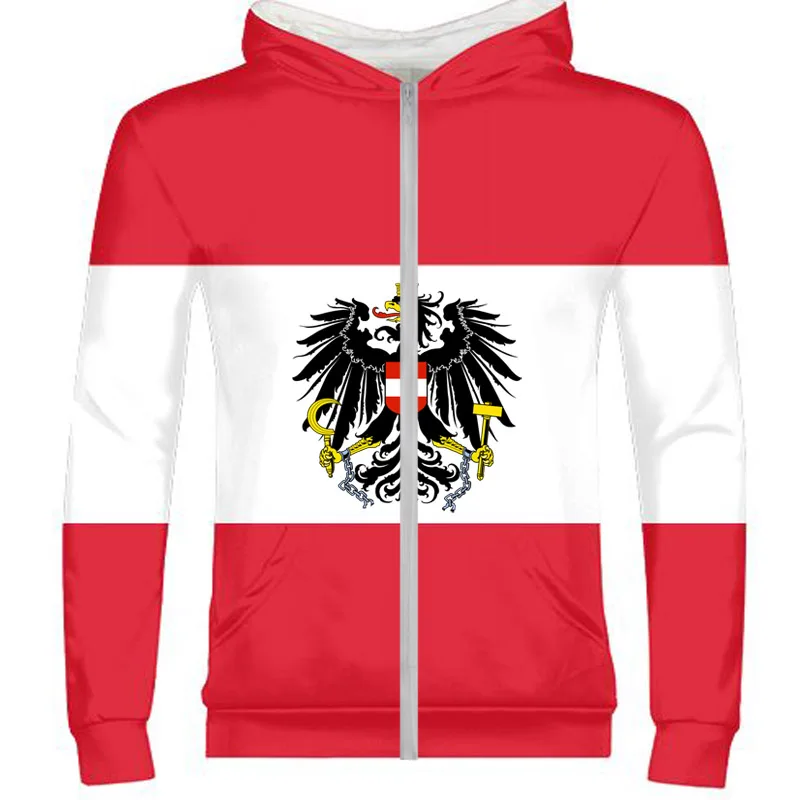 

AUSTRIA male pullover free custom made print name number photo tees aut country sweatshirt german nation at flag clothing