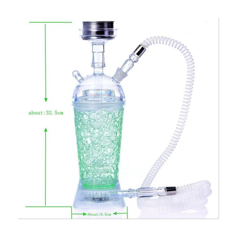 Led 5 цветная акриловая трубка кальян наргиле Completo Chicha кальян арабский кальян набор кальян водяные аксессуары бар домашние Вечерние
