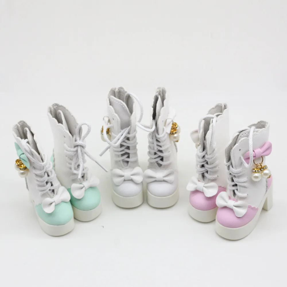 

1 Pair 7.8cm Fashion Princess Shoes For 60cm 1/3 BJD Doll Accessories DIY Dress Up High Heel Boots Doll Shoes for Girls Gift