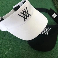 2021 new high quality unisex empty top golf hat black and white cap 3d embroidery sports adjustable golf cap