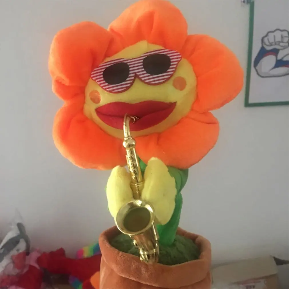 

Singing Dancing Saxophone Sunflower Toy USB Charging Electric Toy