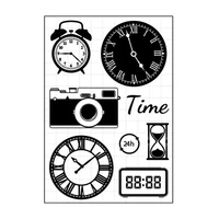 clock clear stamps silicone seal for diy scrapbooking card rubber stamps making photo album handemade crafts decoration
