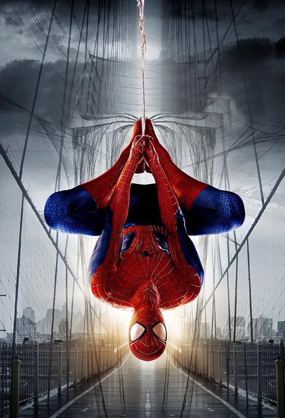 5X7 футов Виниловый фон для фотостудии с изображением Супергероя человека паука