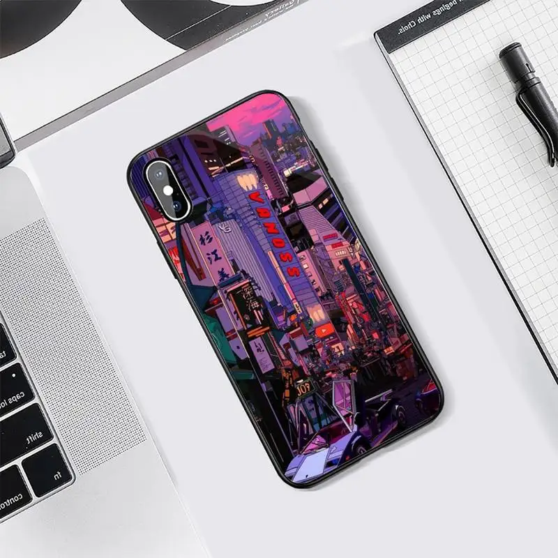 

Wave Art Phone Cases Tempered glass For iphone 5C 6 6S 7 8 plus X XS XR 11 PRO MAX