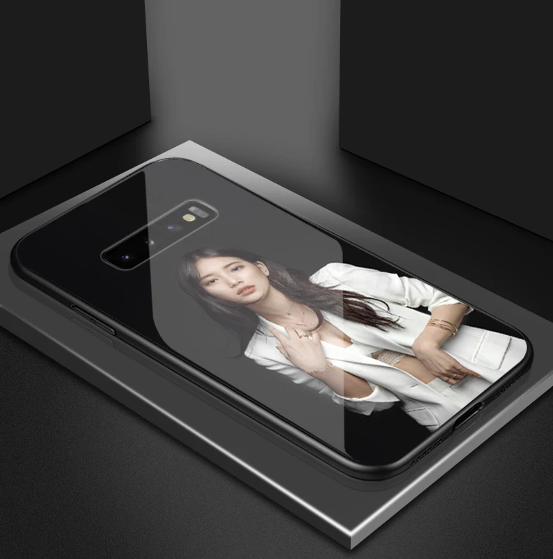 for Samsung Galaxy S10 Plus S10e S9 S8 Note 10 Plus 5G 8 9 A10 A30 A50 A70 Case Custom Photo DIY Picture Tempered Glass Cover