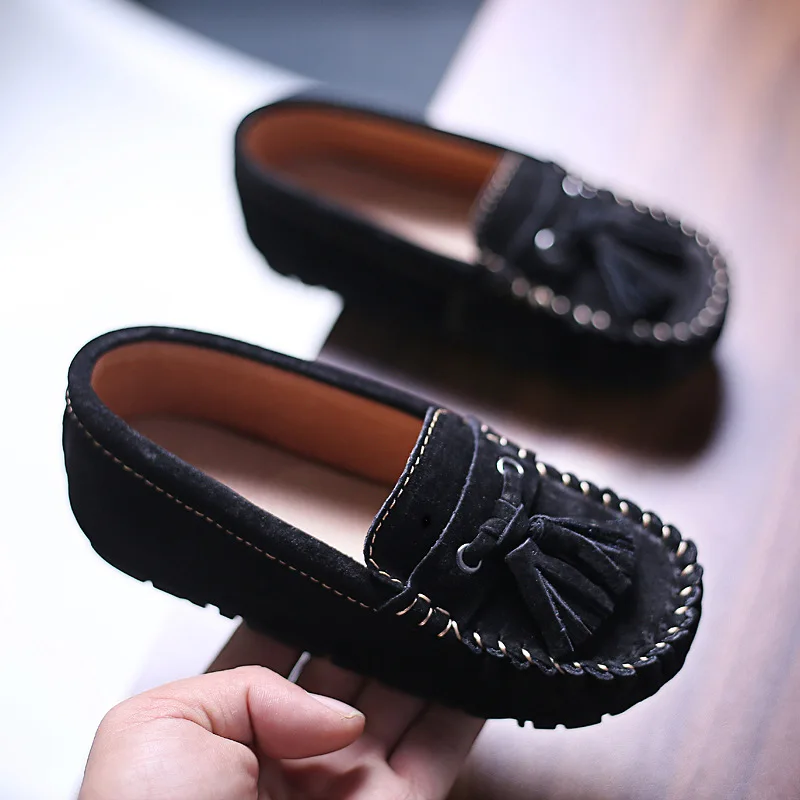 

Children Loafers Shoes Boys Sneakers Baby Little Kids Genuine Leather Moccasins Girls Student Casual Slip-on Tassel Flats Shoes