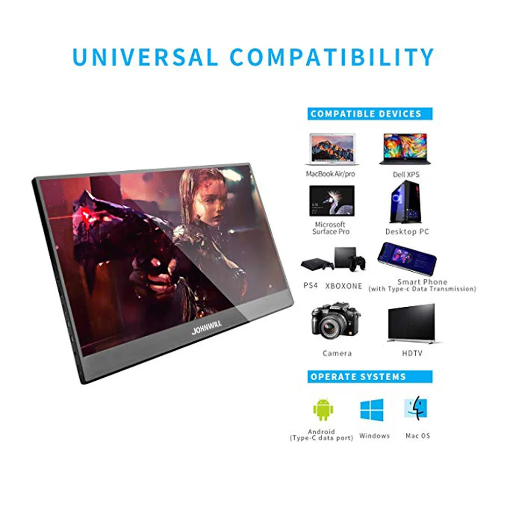 15,6 дюймов HD 4K lcd ips USB C портативный компьютерный монитор ПК 13," игровой монитор 3840X2160 для игровых консолей PS3 PS4 Macbook