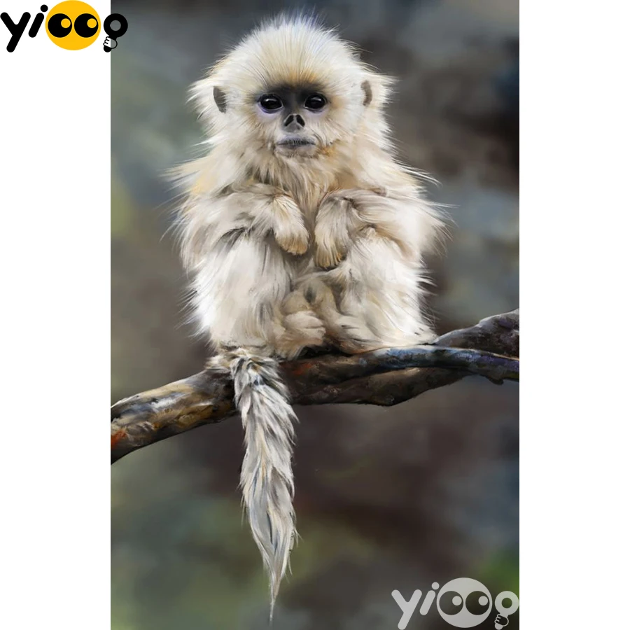 

Full Square/Round Drill Diamond Painting Cross Stitch Embroidery Golden Monkey Rhinestone Mosaic Home Decor Gift AX2868