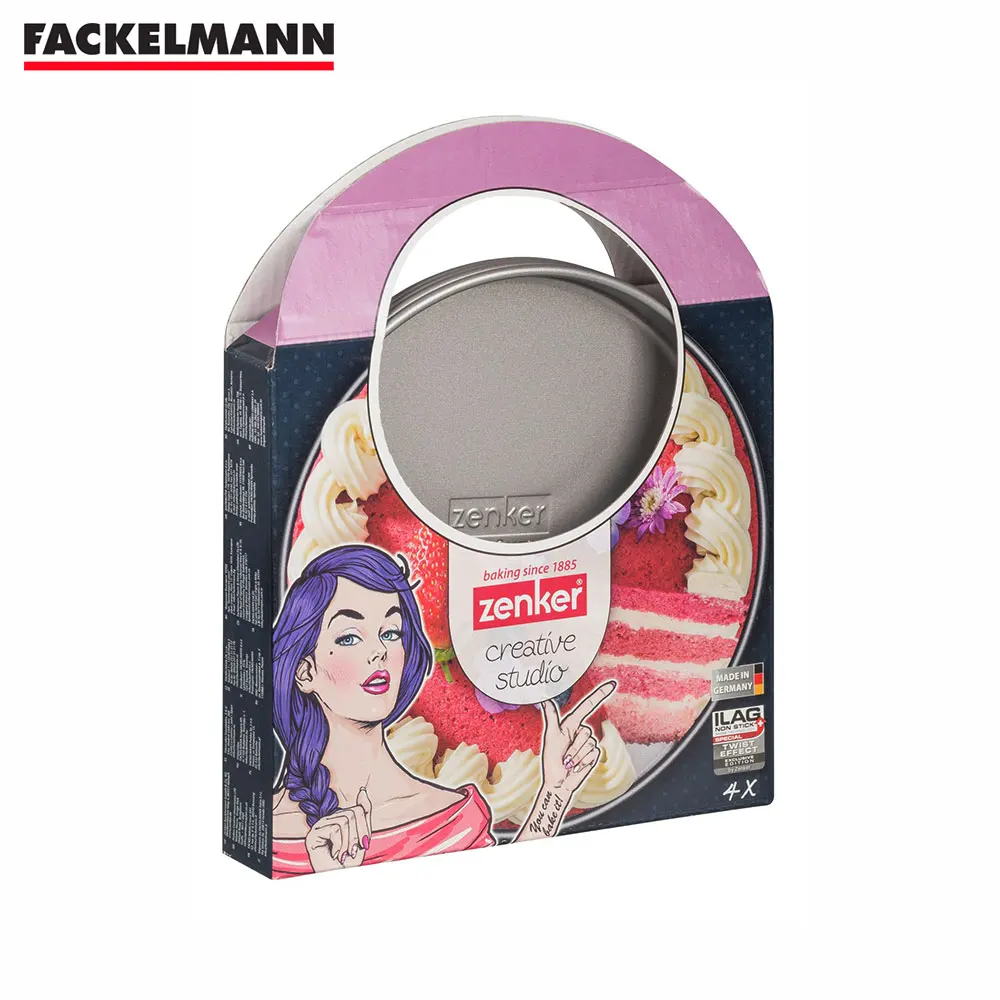 НАБОР Форм для выпечки коржей или кексов FACKELMANN ZENKER Creative studio 4 шт 18 см /