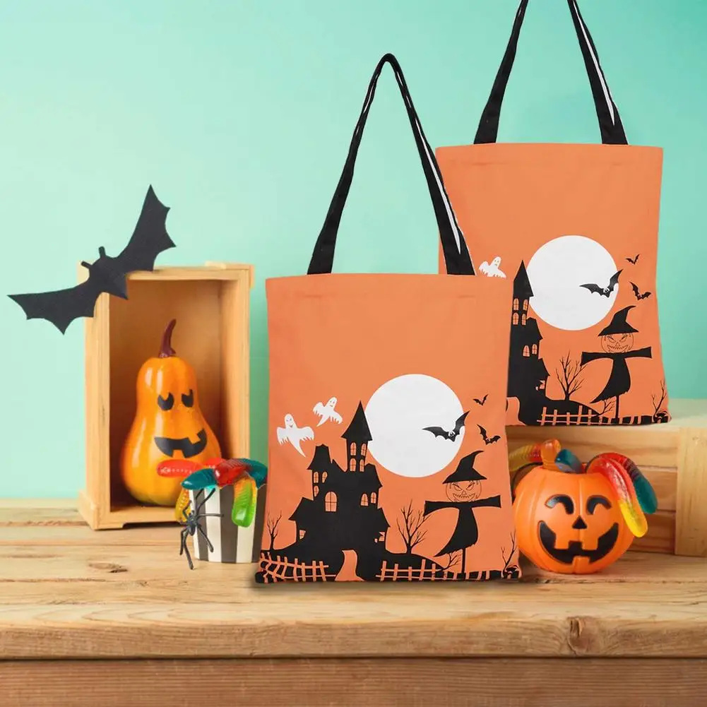 

Halloween Trick Or Treat Bag Washable Multifunctional Pouch Halloween Storage Bag 14.17*17.32in