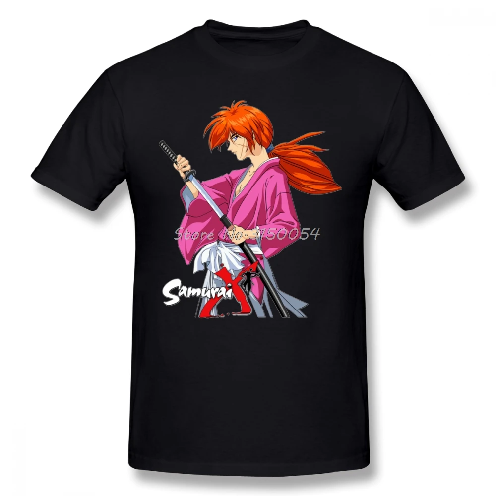 Футболка унисекс Himura Kenshin Battousai Samurai X новинка Мужская хлопковая футболка с
