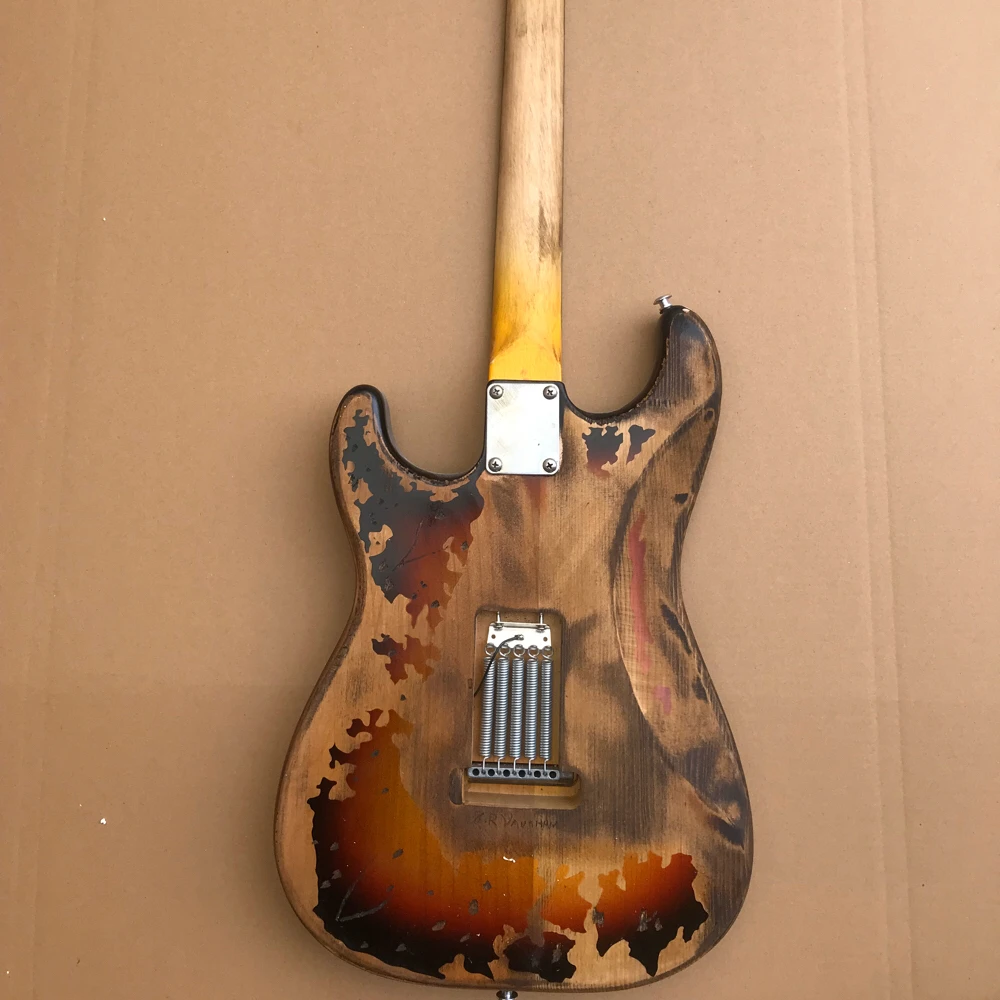 Фабричная винтажная электрическая гитара Sunburst Relic остается ручная работа SRV