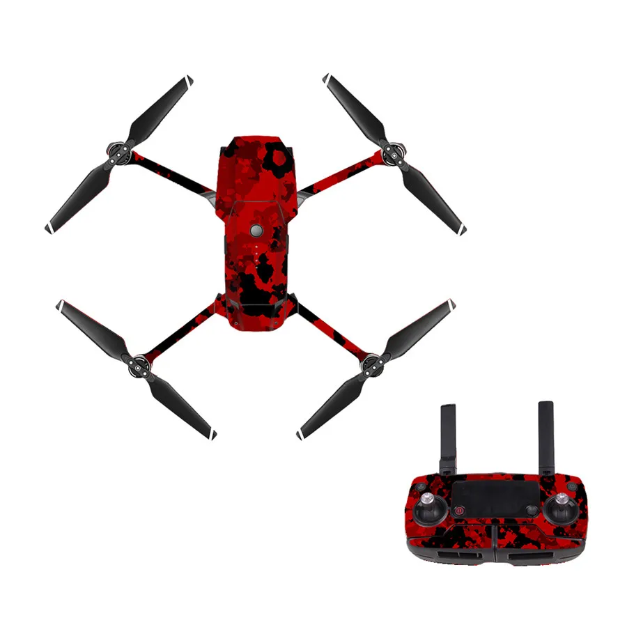 Красно Черная Стильная наклейка для DJI Mavic Pro Drone + пульт дистанционного управления