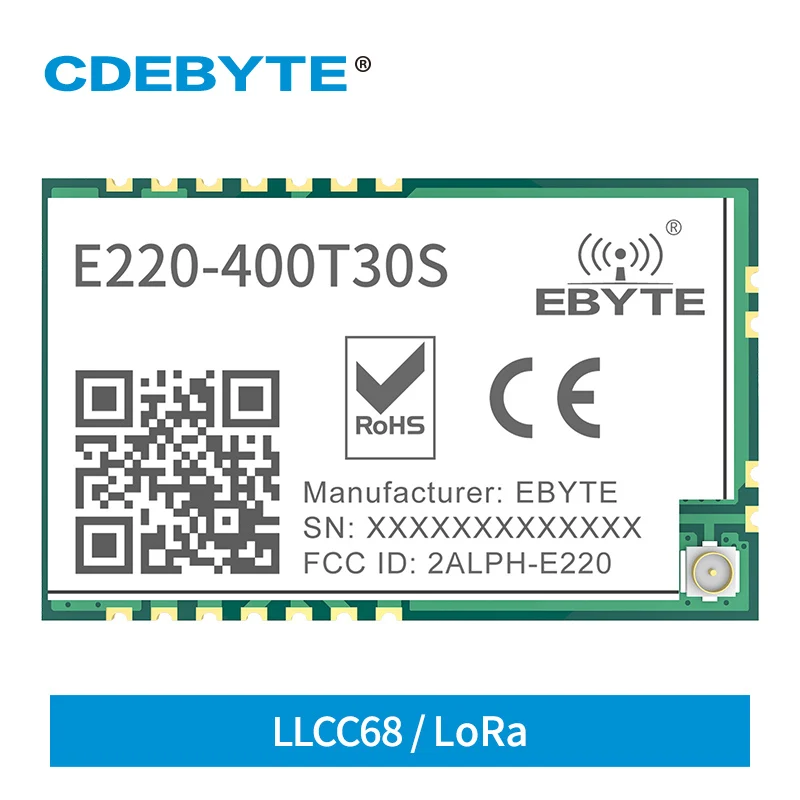 

E220-400T30S LoRa Wireless Module FSK RSSI ISM 433MHz 470MHz 30dBm LoRa Spread Spectrum SMD UART Interface IPEX Antenna