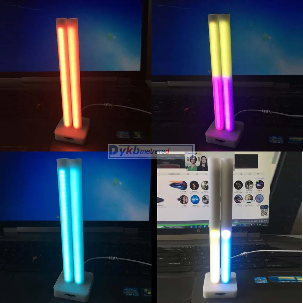 Двойной 32 бит голосовое управление музыкальный ритм уровень мигания дисплей