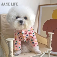leisure pet clothes heart print dogs pets clothing for small medium dogs costume pet apparel ropa perro yorkshire french bulldog