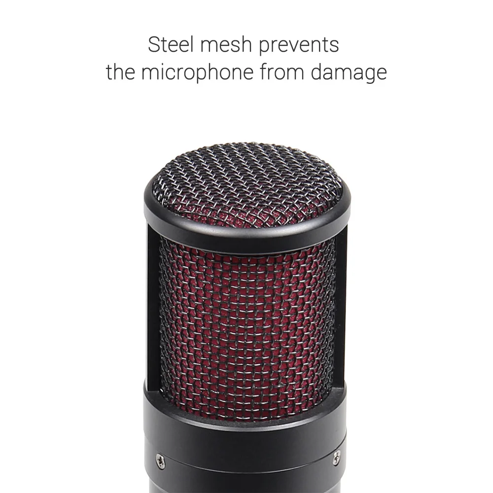 

FH-02 Condenser Cardioid Condenser Microphone with Shock Mount for Karaoke & Live Stream for Desktop for Computers